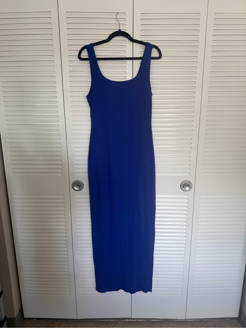 Fashion Nova Royal Blue Scoop Neck Maxi Dress